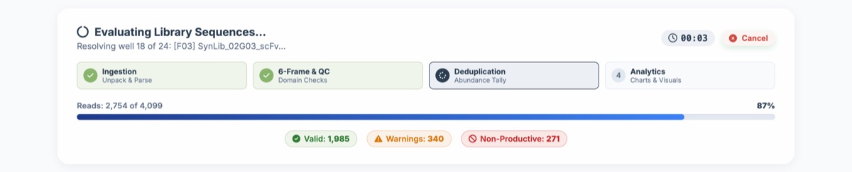 Real-Time Evaluation Progress and Pipeline Stepper